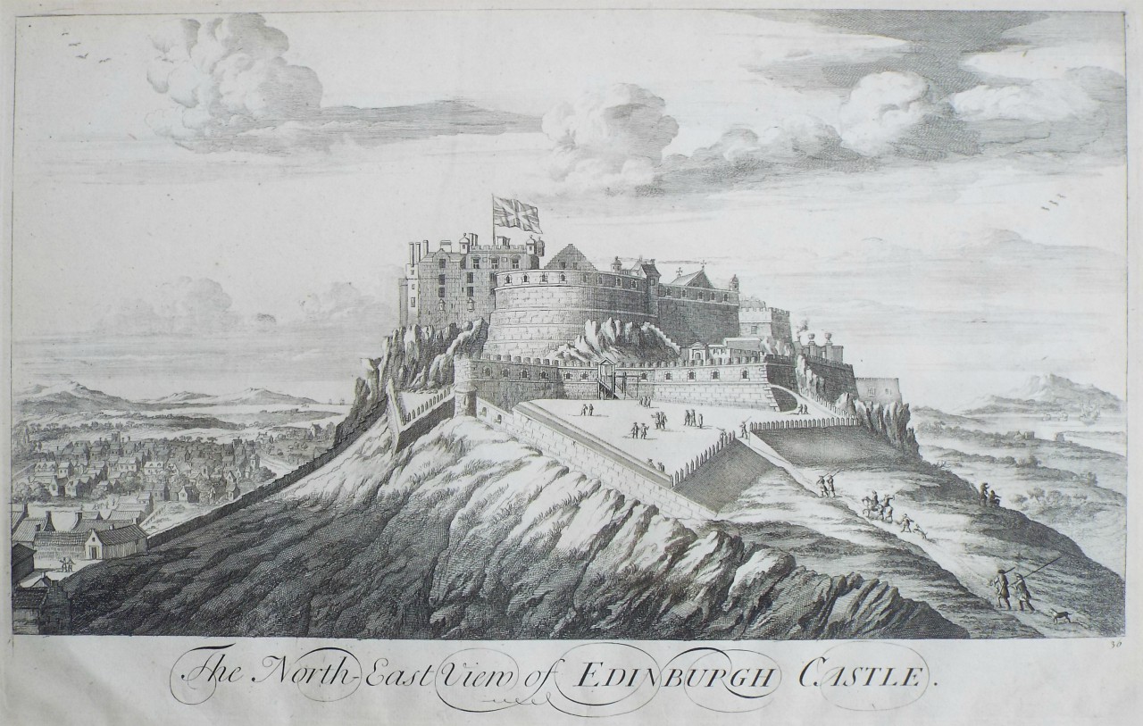Print - The North-East View of Edinburgh Castle.